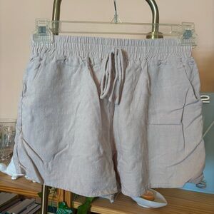 She + Sky High Waist Cream Shorts